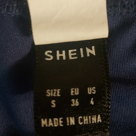 SHEIN  Blue Workout Leggings S Exercise Athleisure Athletic Gym Activewear Cozy - Picture 7 of 7